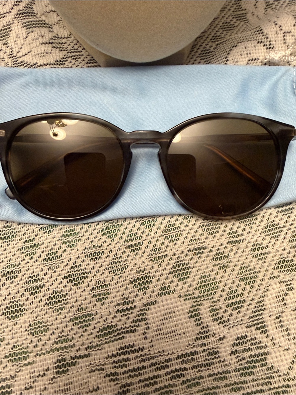 Salvatore Ferragamo SF911S Round Sunglasses Brown Striped Gray Italy - Picture 7 of 7
